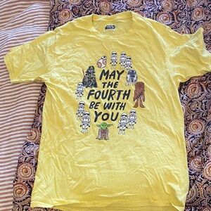 Star Wars Yellow 'May the Fourth' Tee small medium